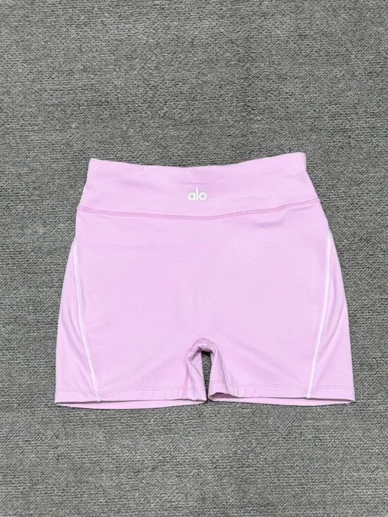 Women's Alo Pink Athletic Yoga Set — Top and Shorts M - Picture 3 of 5